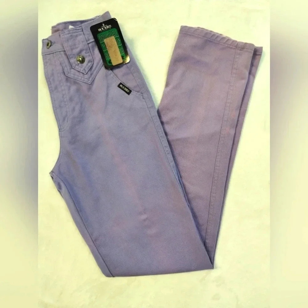 Rockies Jeanswear Western Lilac Purple size 28 Classic Denim Deadstock 90s RARE
